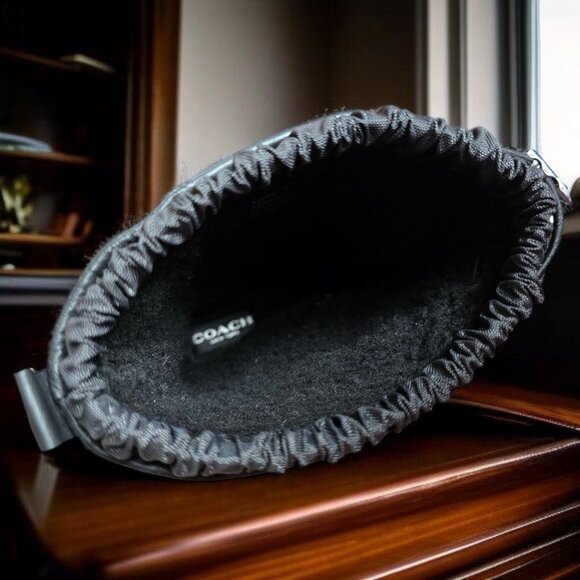 COACH SAMARA ( 7 ) Anline Black Leather with Quilted Upper Silver Hardware - Picture 8 of 12